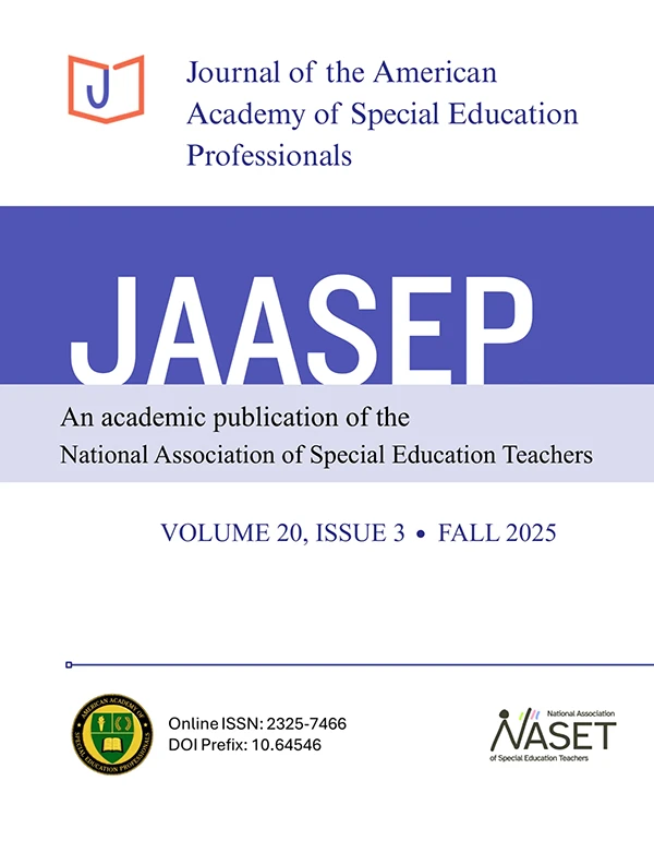 Journal of the American Academy of Special Education Professionals